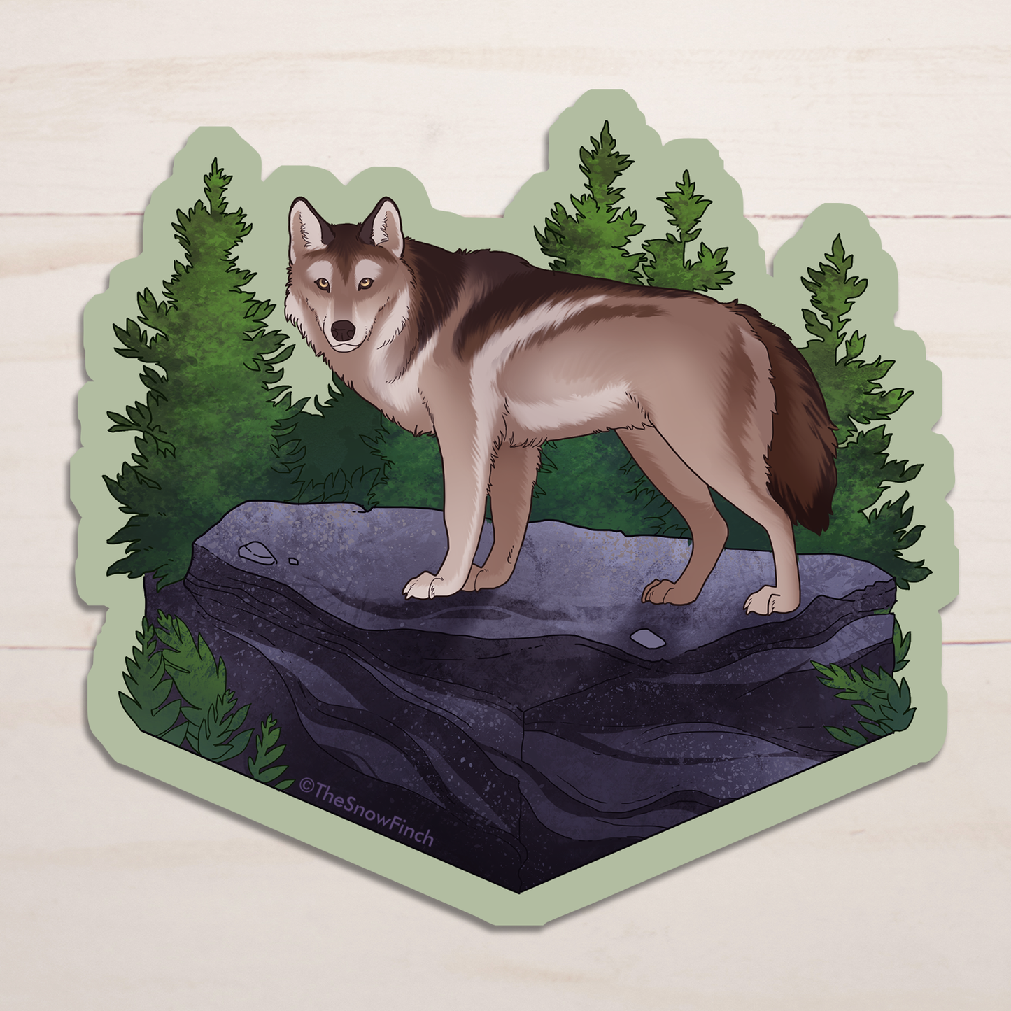 Wolf Cube Sticker