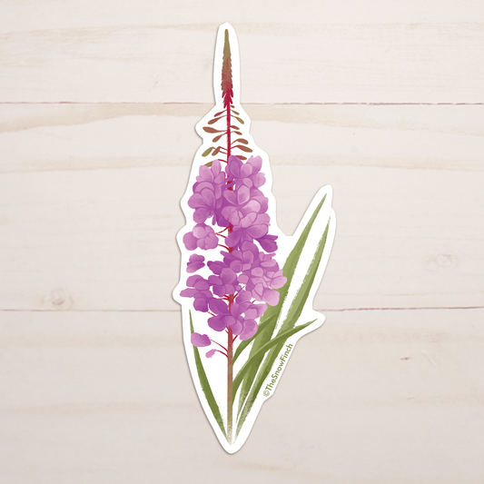 Fireweed Wildflower Sticker || Waterproof Vinyl