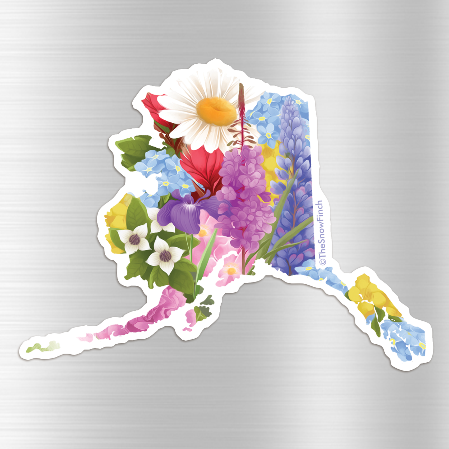 Floral Alaska Magnet
