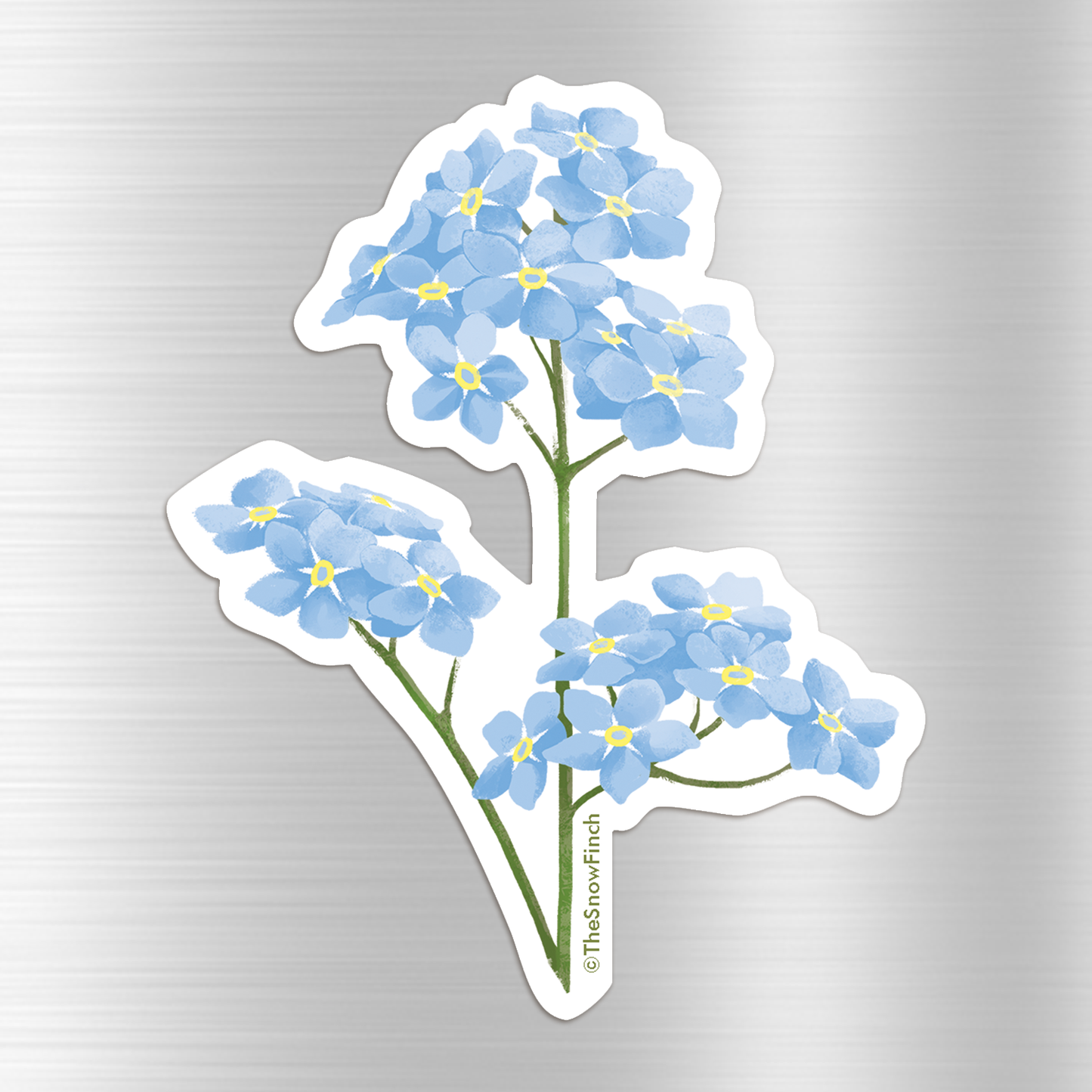 Forget Me Not Floral Magnet