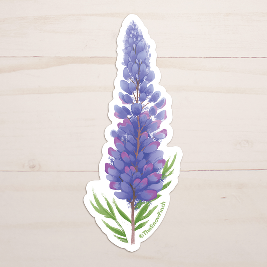 Lupine Floral Sticker || Waterproof Vinyl
