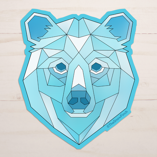 Geometric Polar Bear Sticker