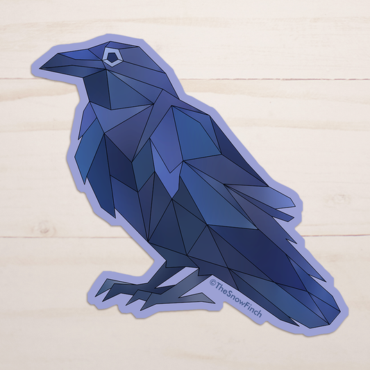 Geometric Raven Sticker || Waterproof Vinyl