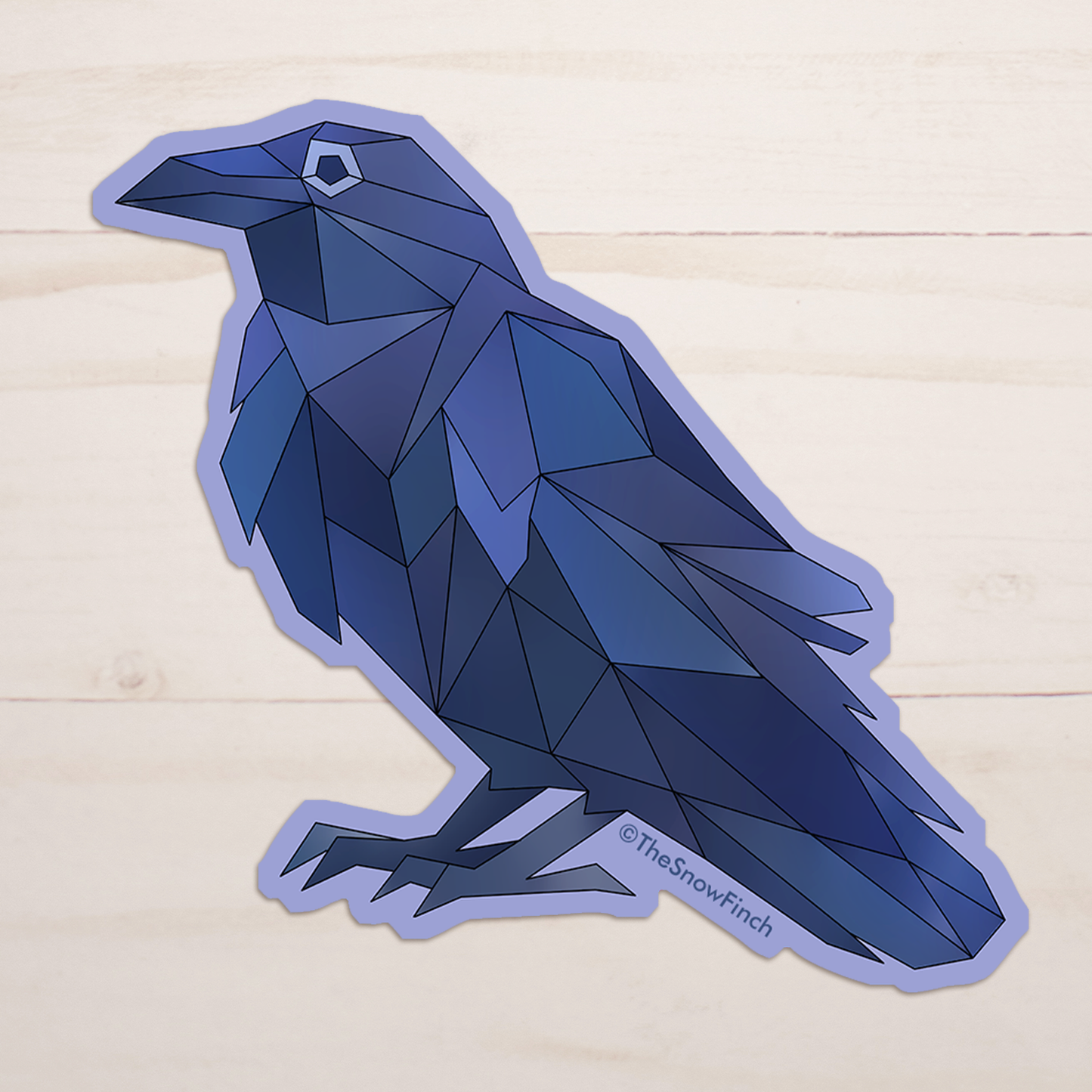 Geometric Raven Sticker