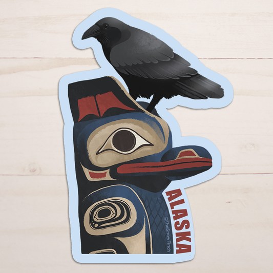 Raven Totem Sticker