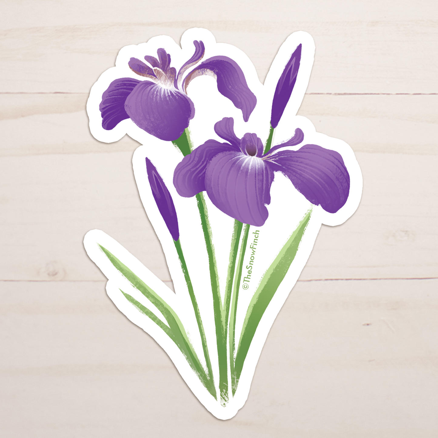 Wild Iris Floral Sticker