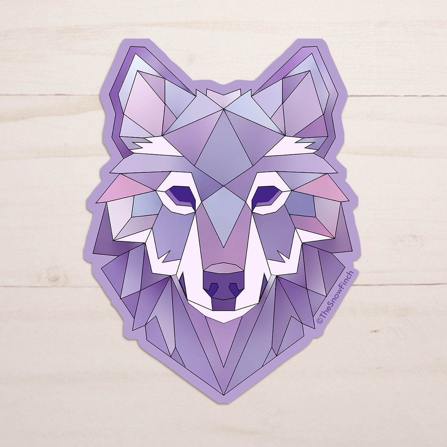 Geometric Wolf Sticker || Waterproof Vinyl