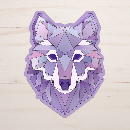 Geometric Wolf Sticker || Waterproof Vinyl